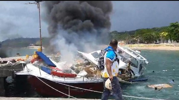 Ledakan Speedboat di Maluku Utara